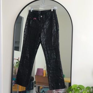 Vintage Y2K Guess Black Monogram Cropped Jeans